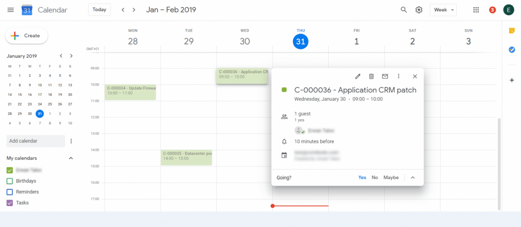Calendar invitations