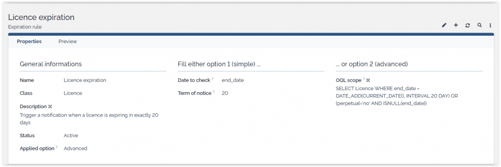 Notify on expiration
