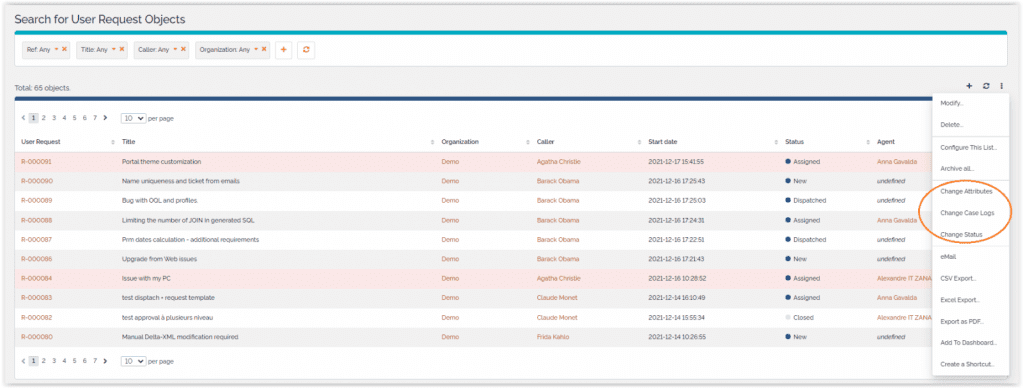 Bulk Event management