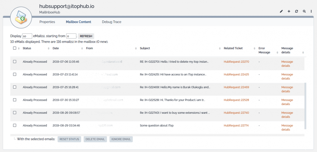 Mail to ticket automation